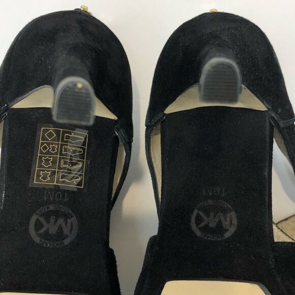 Michael Kors black peep toe platform 5in heels size 10 - Picture 10 of 16